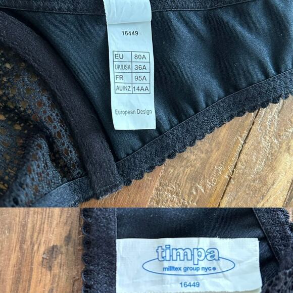 Y2k Timpa Lace Bra, Black - Picture 5 of 5